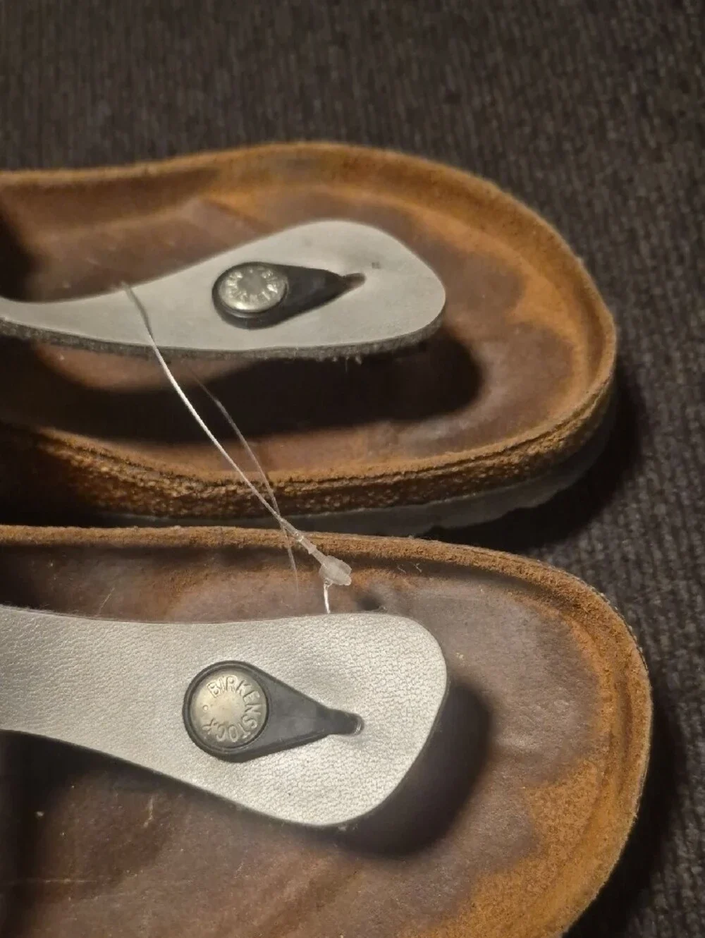 Silver Toe-Post Sandals